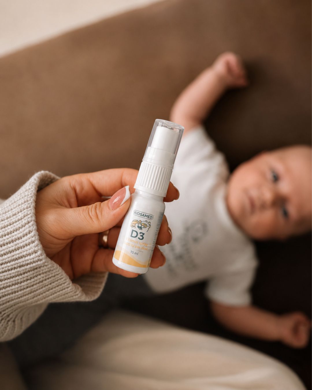 Kidsmed D3 vitamīna spreja deva un sastāvs