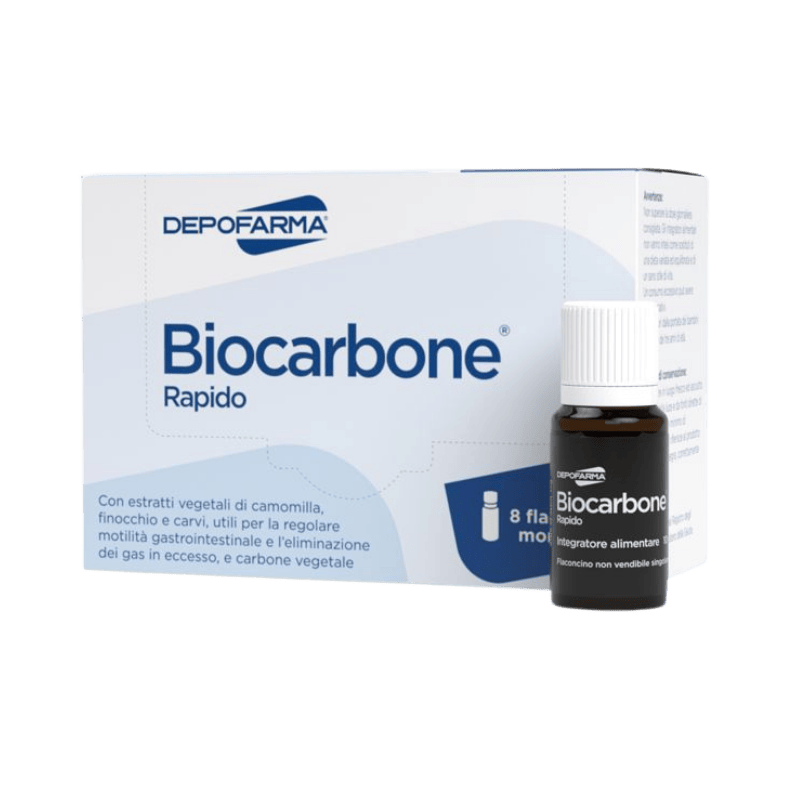 Biocarbone® Rapido – uztura bagātinātājs pret vēdera uzpūšanos un zarnu gāzēm