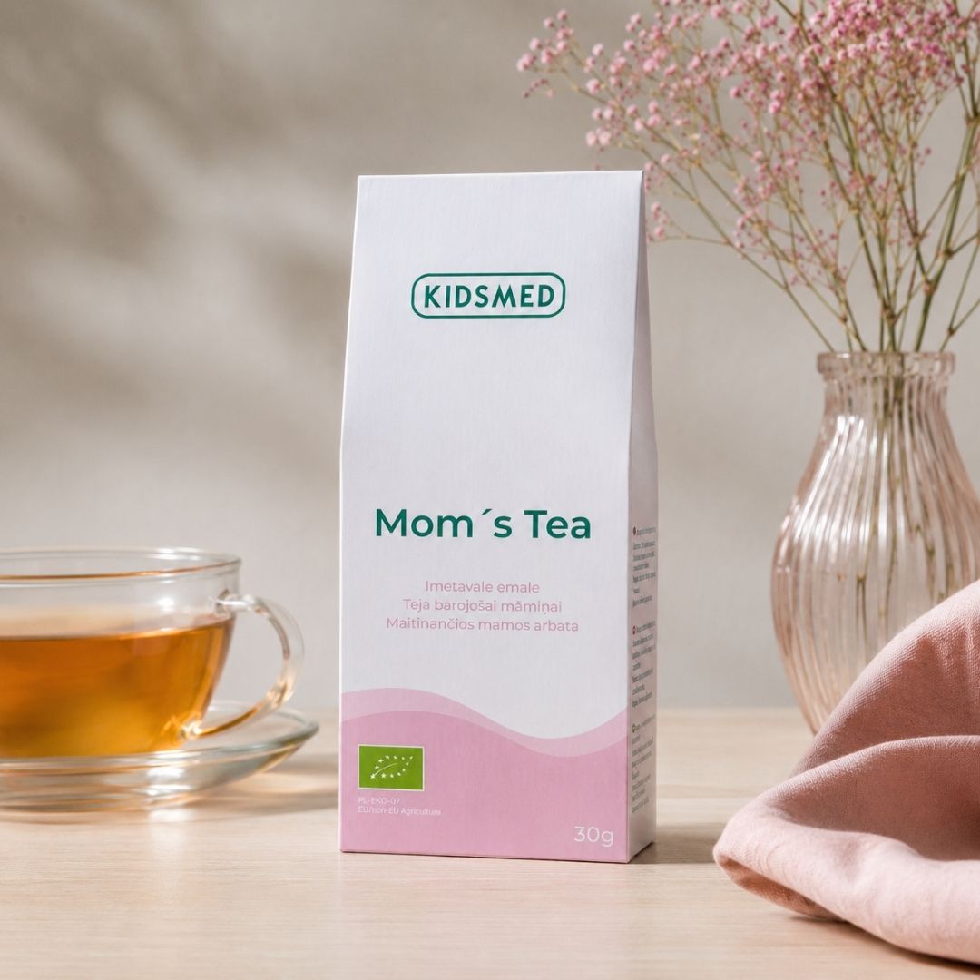 Kidsmed Mom’s Tea tēja barojošām māmiņām zīdīšanas periodam